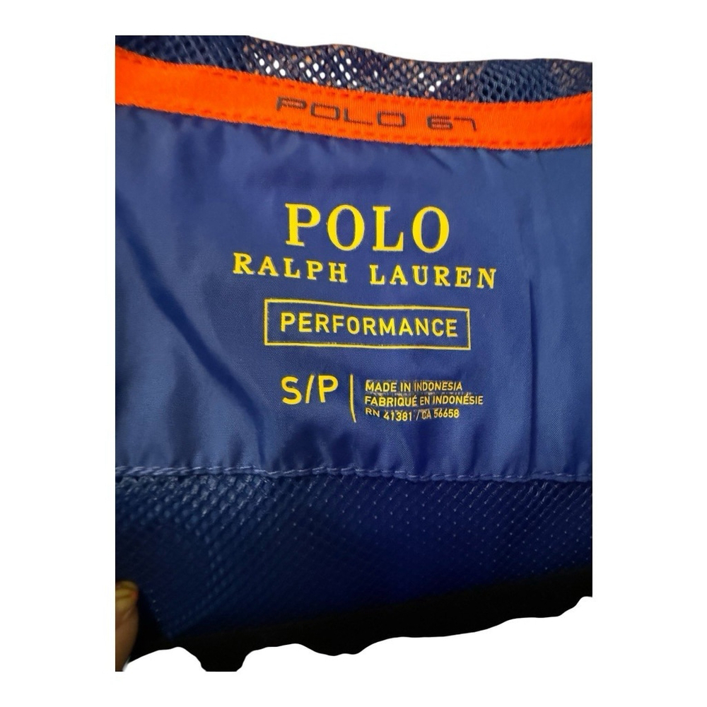 Polo Ralph Lauren RL67 Mens Small Big Pony Blue Windbreaker Jacket Zip Hoodie - Picture 9 of 9